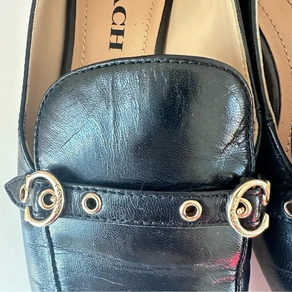 Coach Isabel Loafers in Black Leather Size 5B - Picture 2 of 14